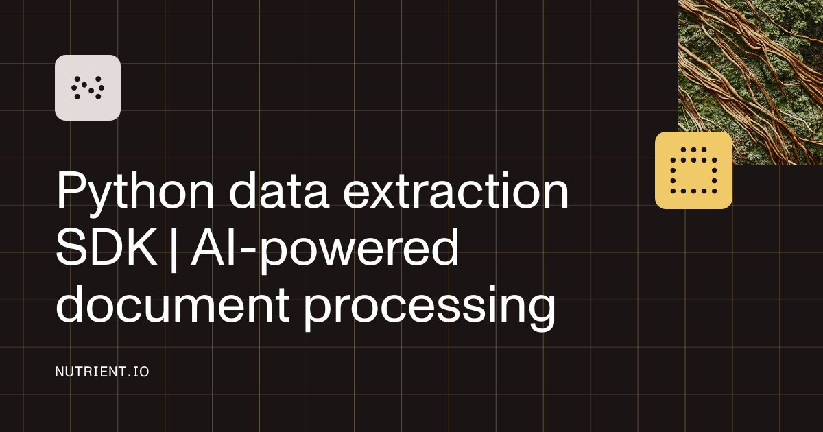 python data extraction techniques | pdf | python... Python data extraction SDK | AI-powered document processing