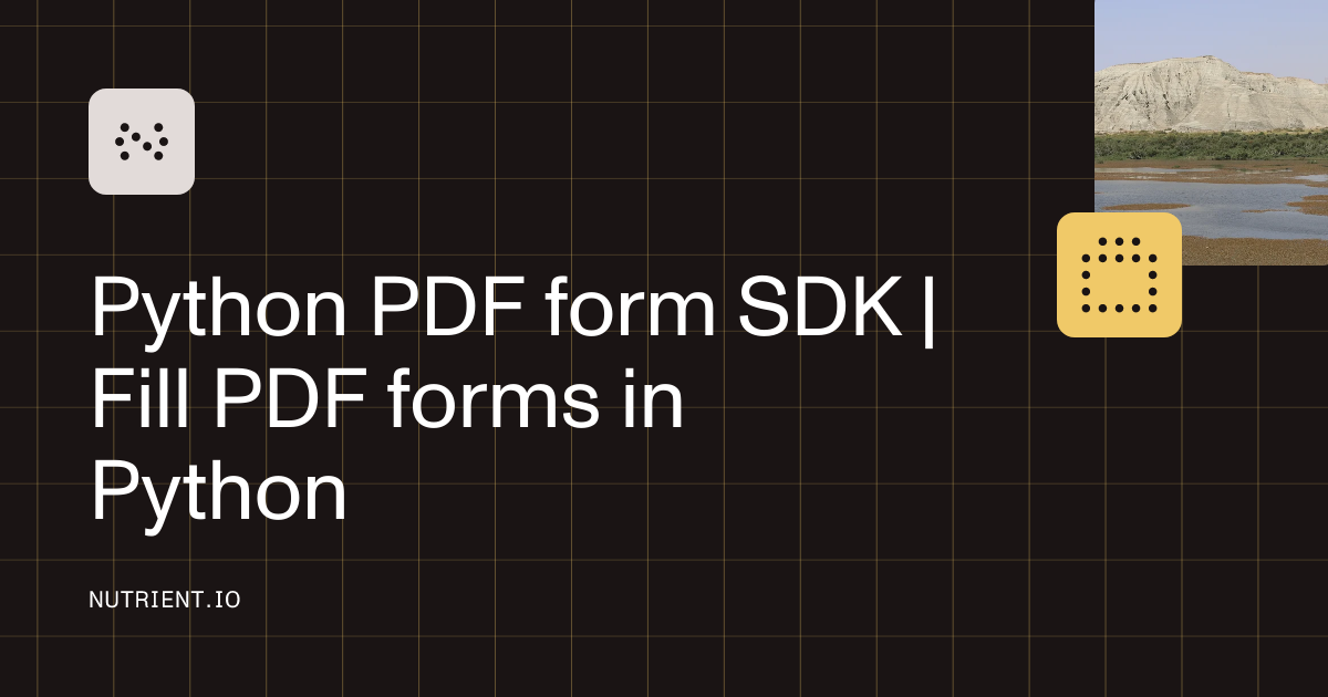 Python PDF form SDK | Fill PDF forms in Python