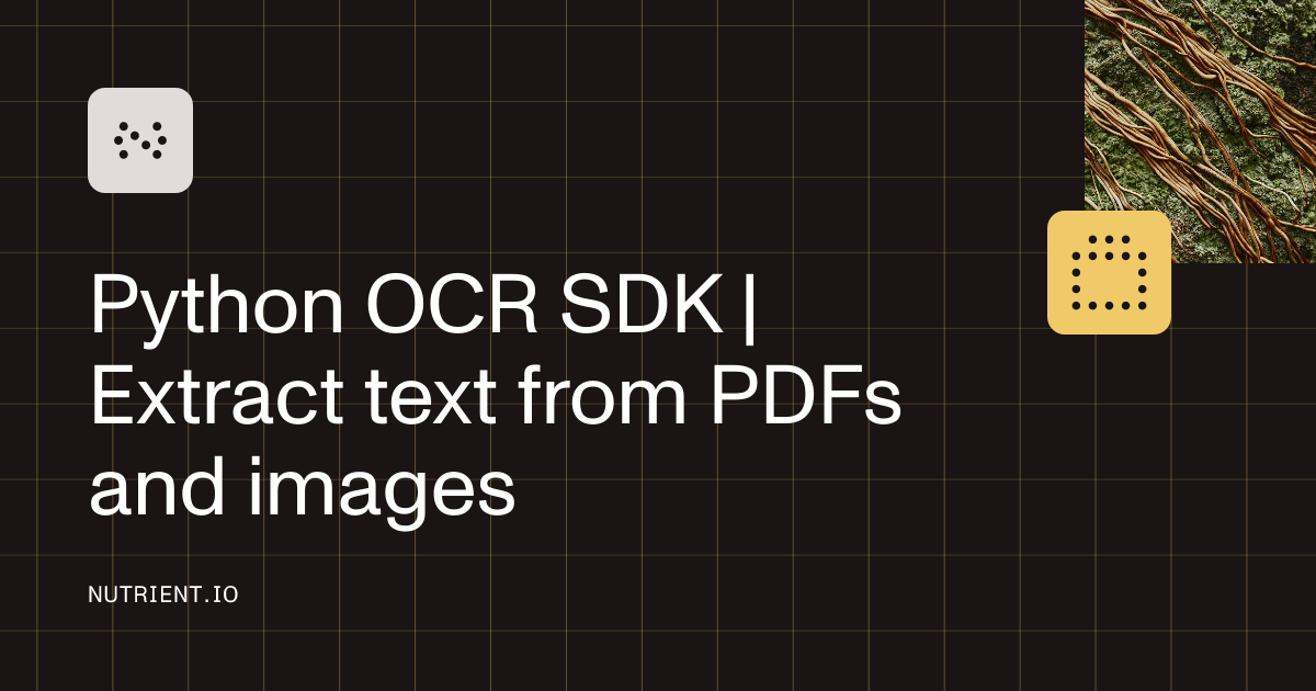 Python OCR SDK | Extract text from PDFs and images