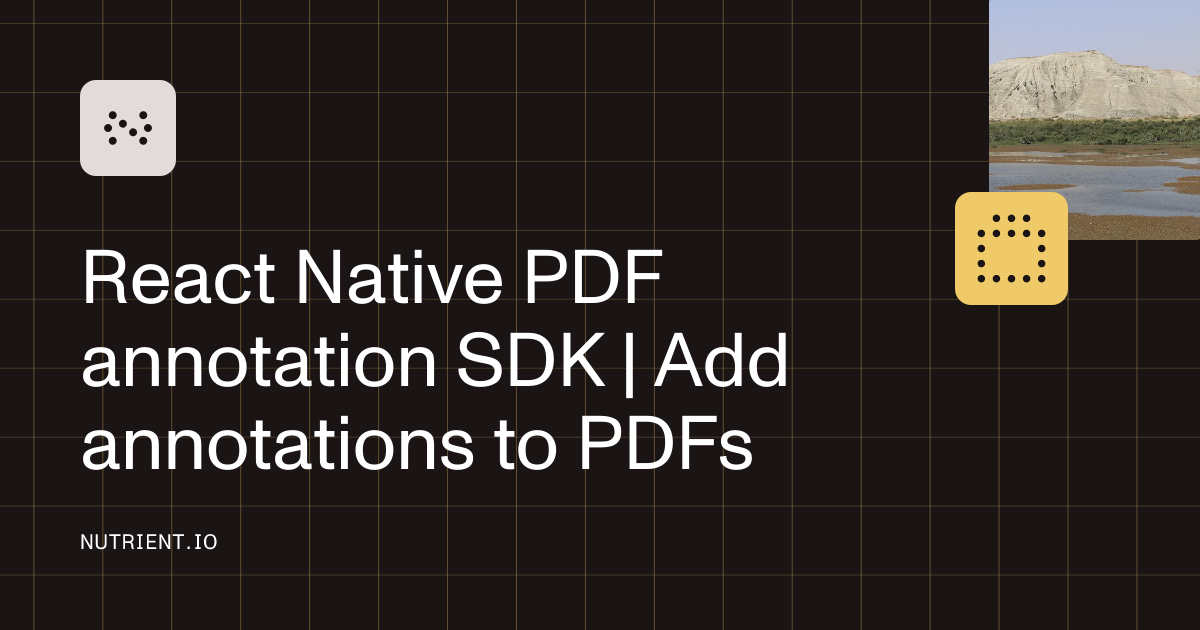 React Native PDF annotation SDK | Add annotations to PDFs