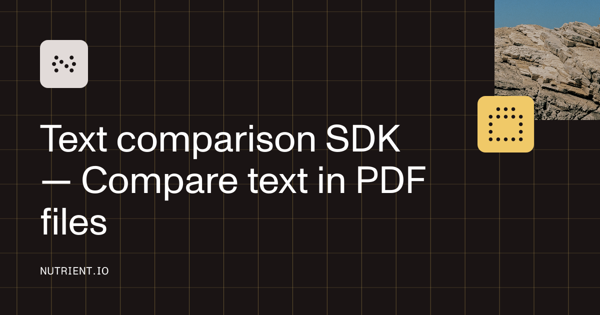 Text comparison SDK — Compare text in PDF files