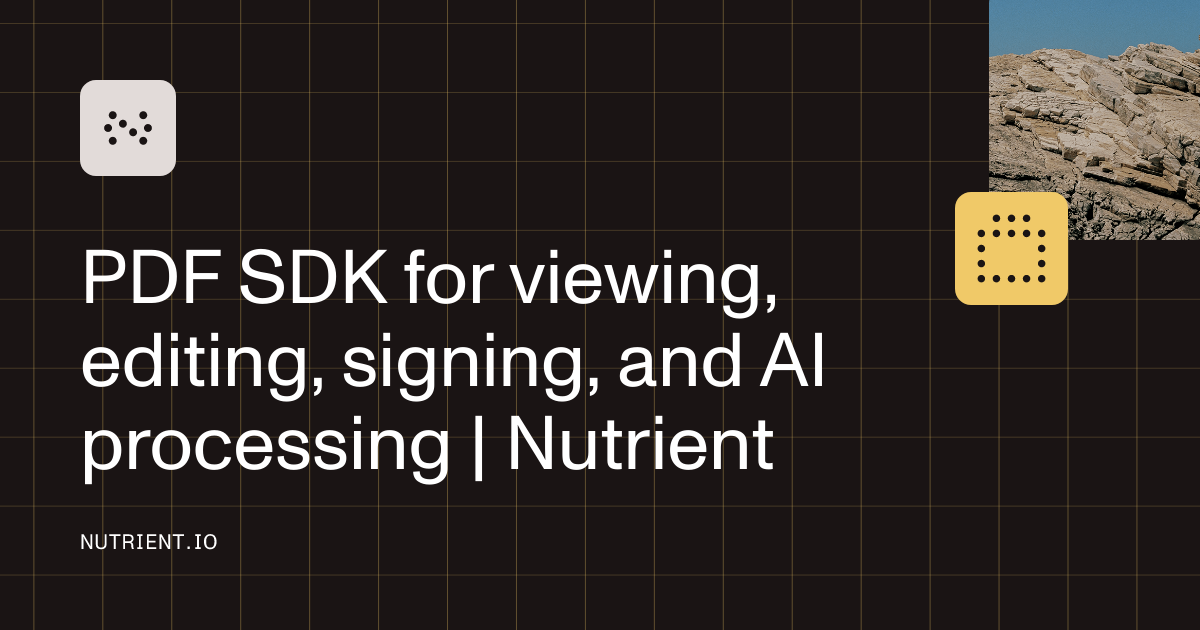 Nutrient Document SDK website preview