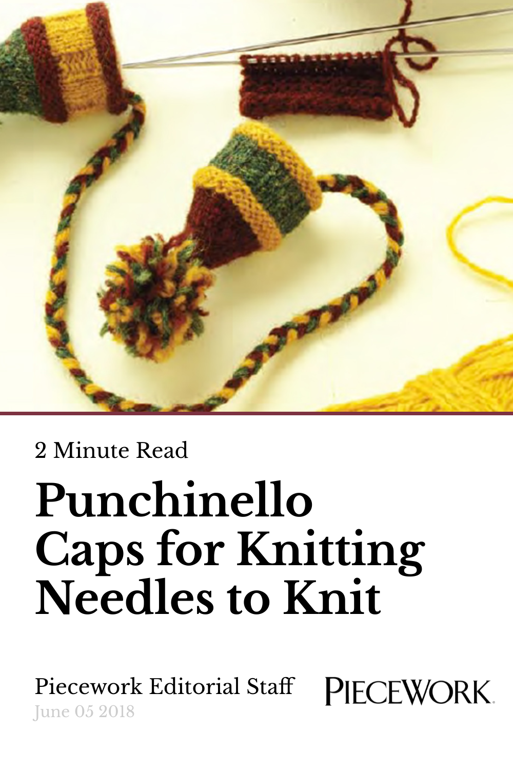 Punchinello Caps for Knitting Needles to Knit PieceWork
