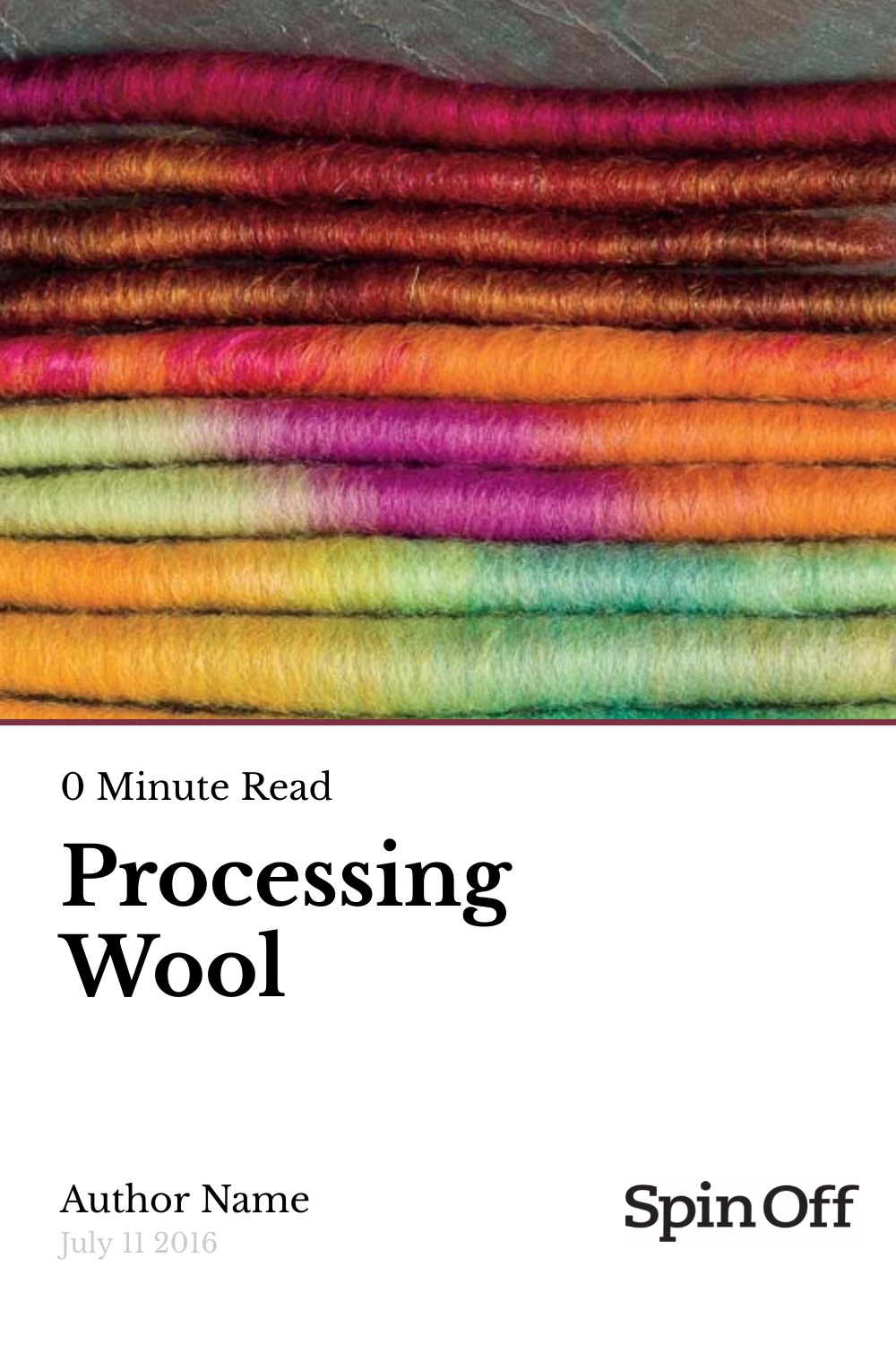 Processing Wool | Spin Off