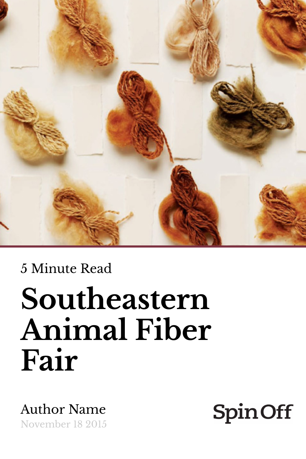 Southeastern Animal Fiber Fair Spin Off