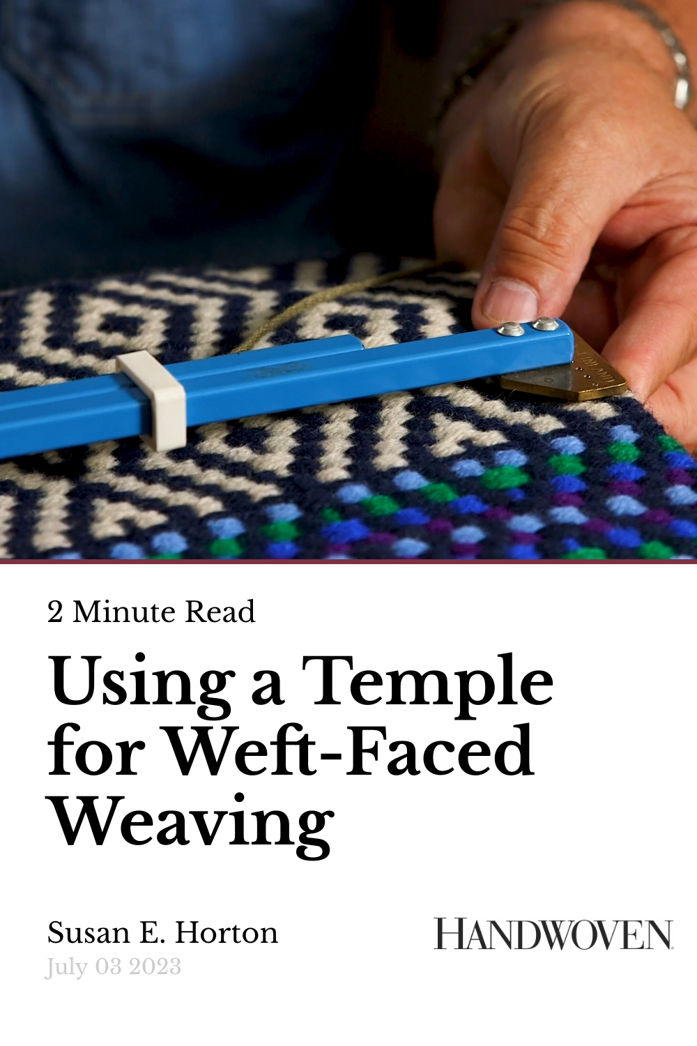 Using a Temple for WeftFaced Weaving Handwoven