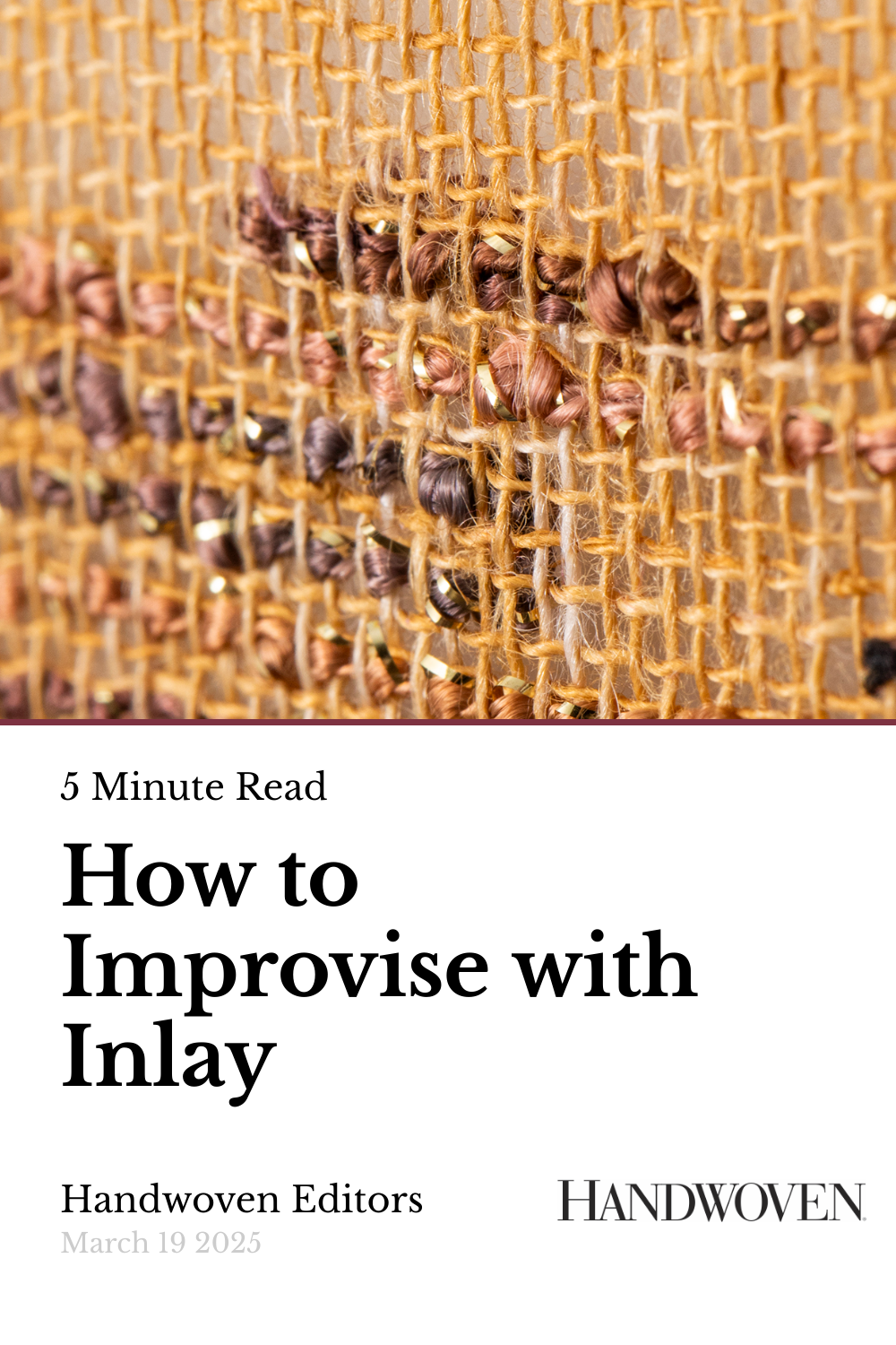 How to Improvise with Inlay | Handwoven
