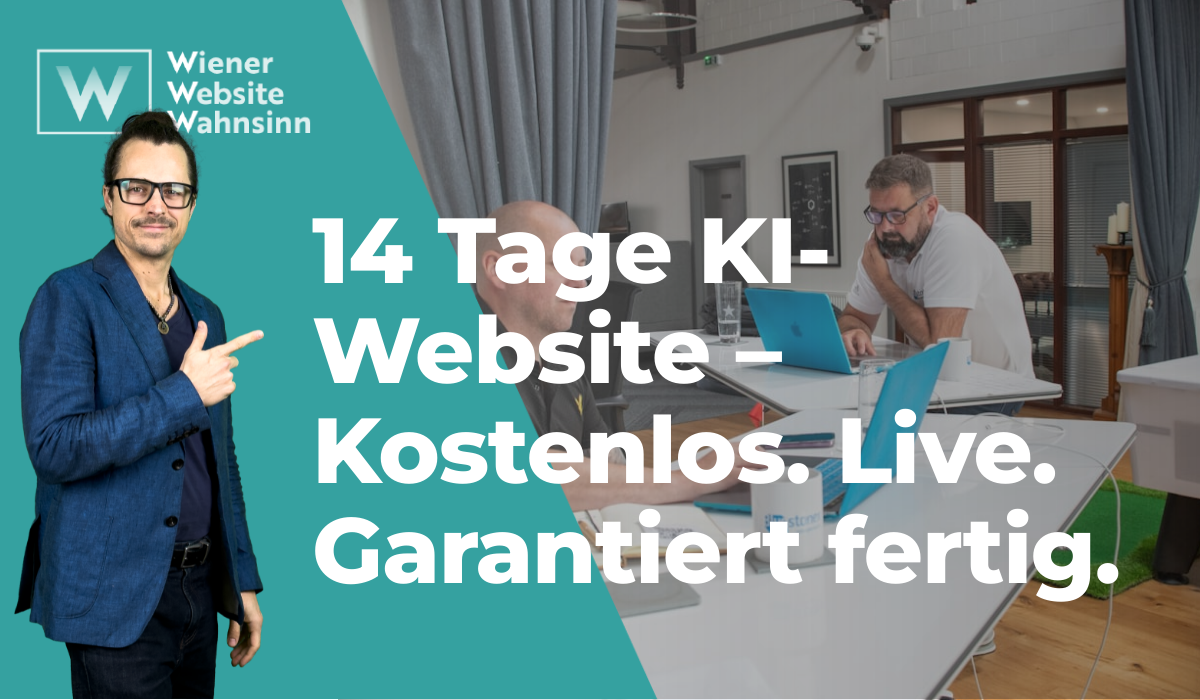 14 Tage KI-Website-Programm: Kostenlos. Live. Garantiert fertig.