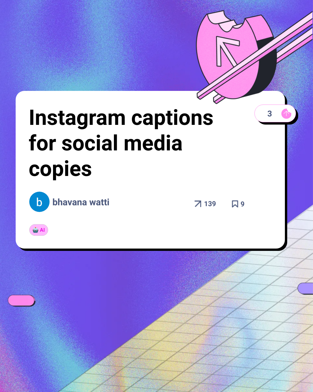 Instagram captions for social media copies Snack Prompt