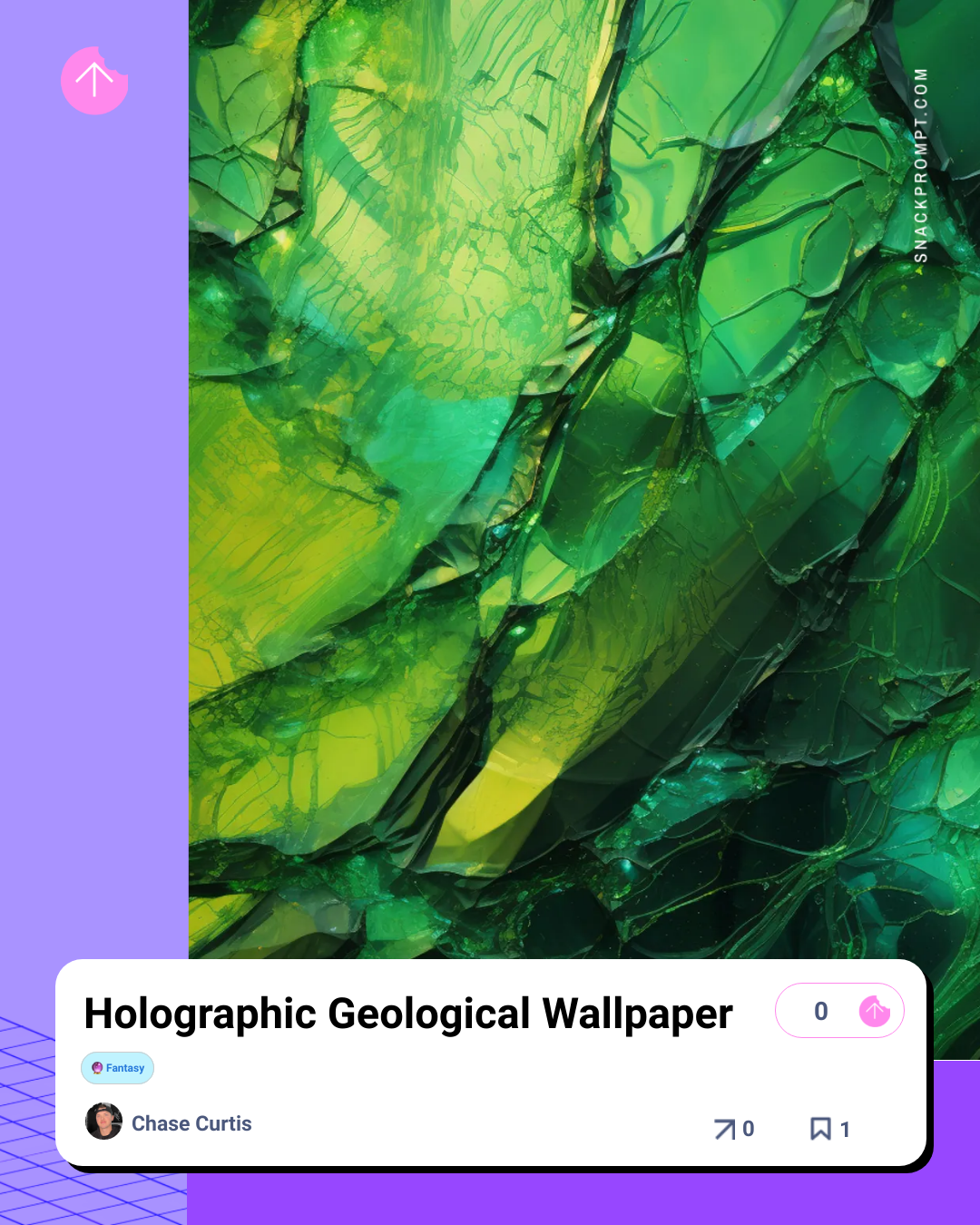 Holographic Geological Wallpaper Snack Prompt
