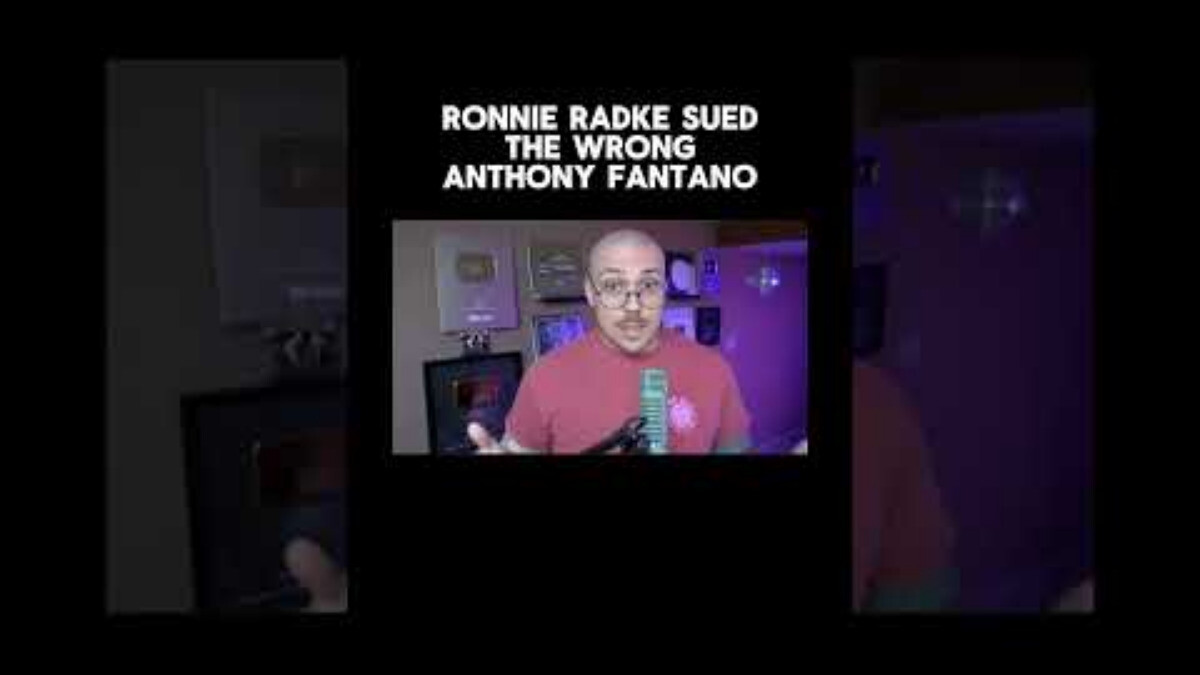 ronald radke sued the wrong anthony fantano 😅