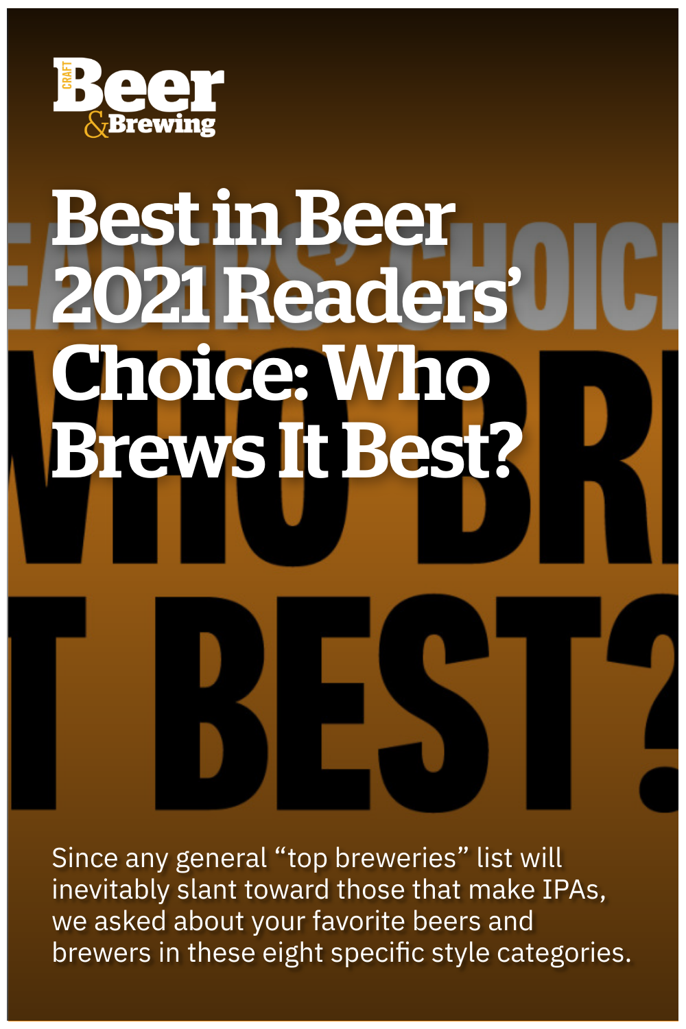 Best in Beer 2021 Readers’ Choice Who Brews It Best? Craft Beer