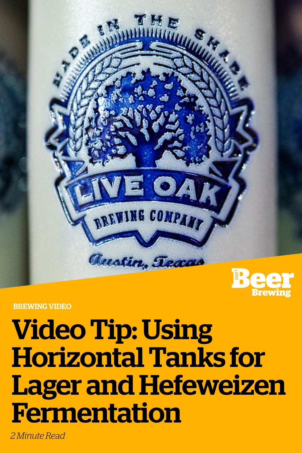 Video Tip Using Horizontal Tanks for Lager and Hefeweizen Fermentation