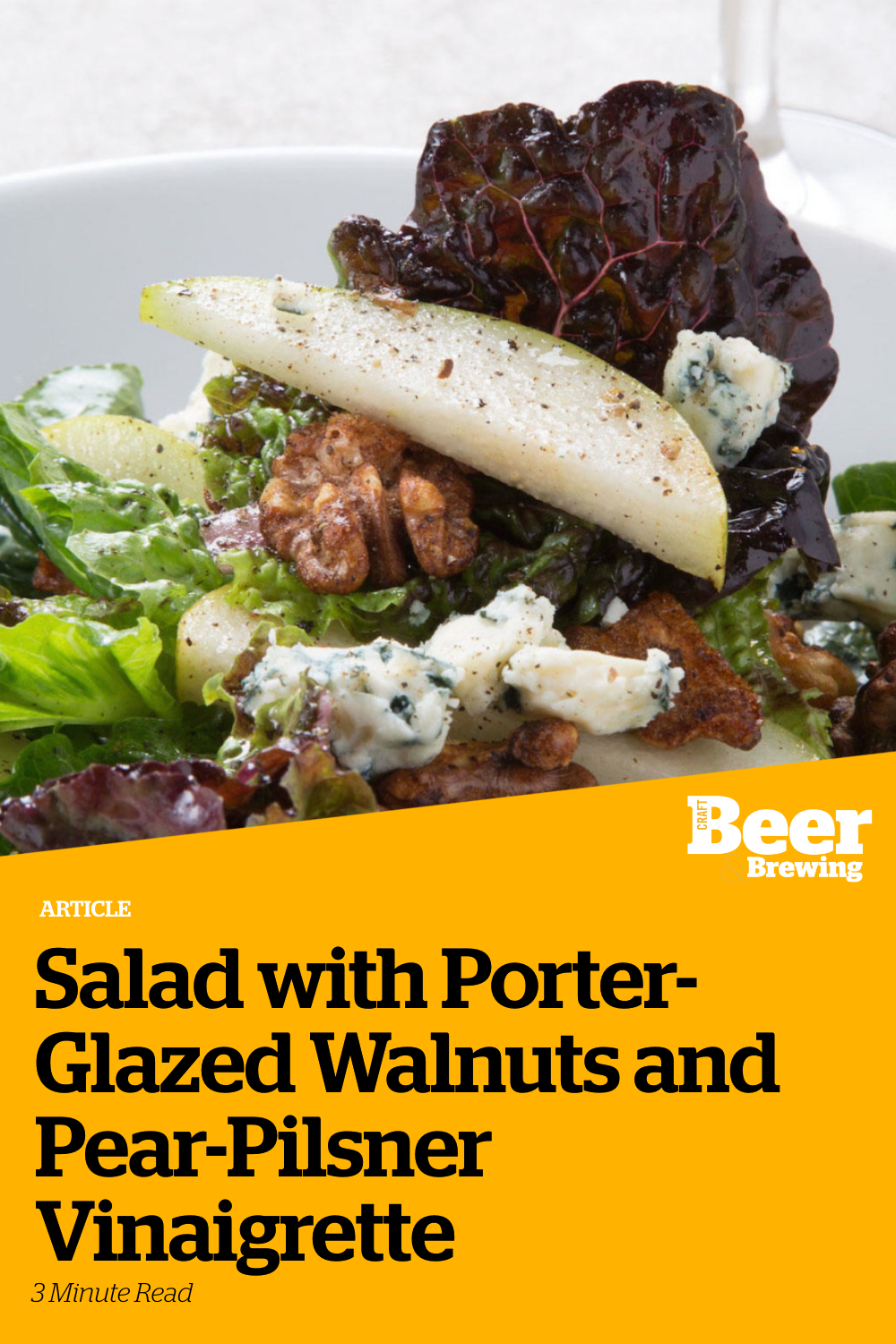 Salad with PorterGlazed Walnuts and PearPilsner Vinaigrette Craft