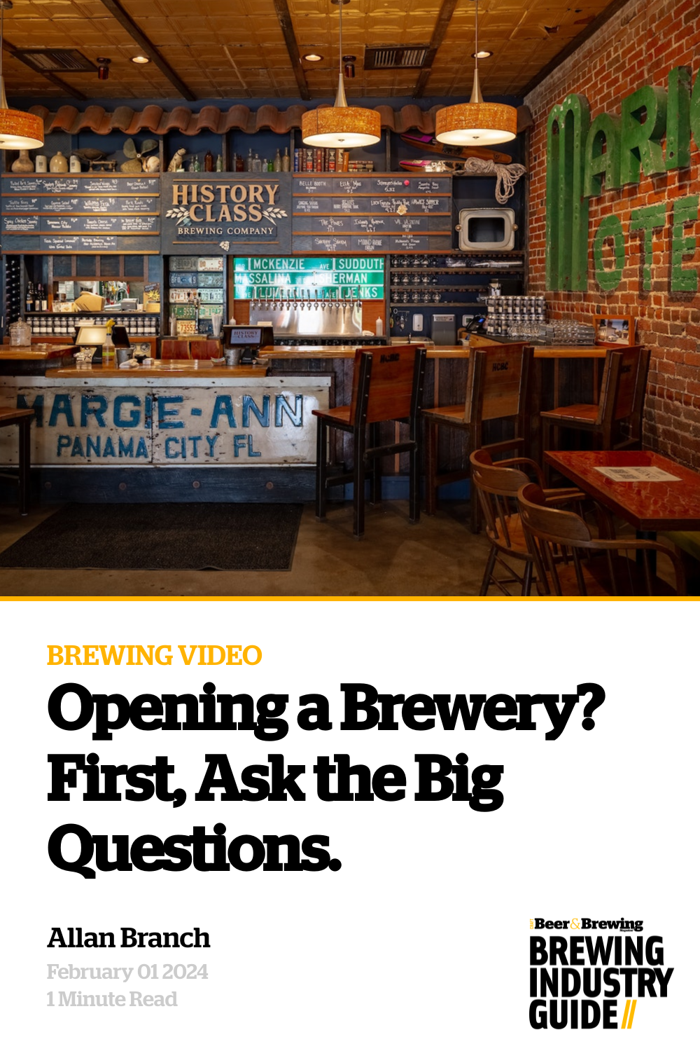 Opening a Brewery? First, Ask the Big Questions. Brewing Industry Guide