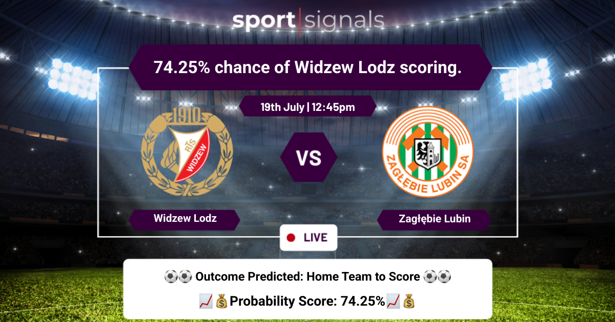 Widzew Łódź vs Zagłębie Lubin
74.25% chance of Widzew Lodz scoring.