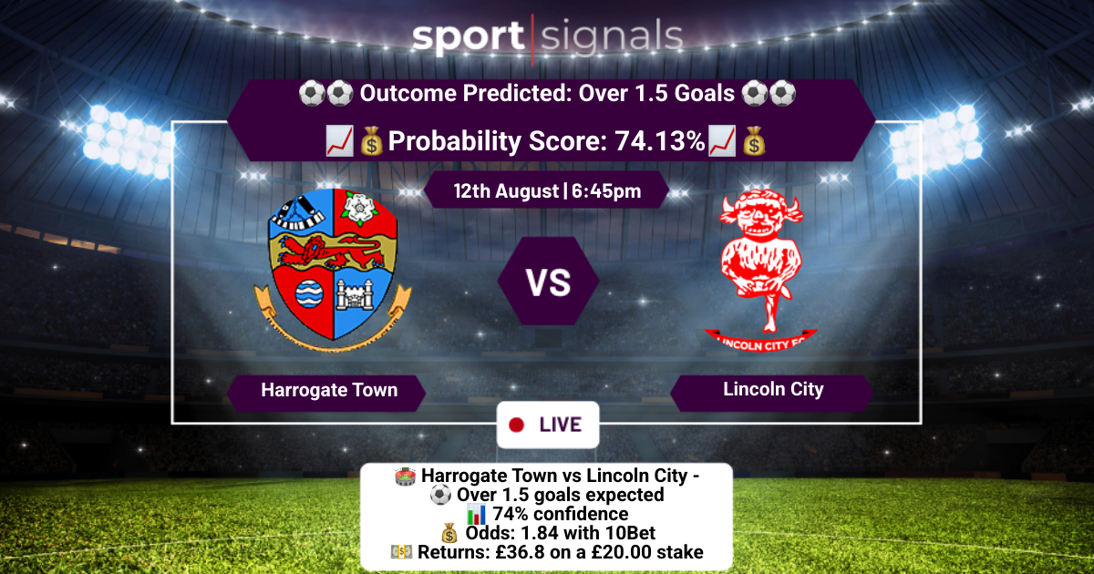 Harrogate Town vs Lincoln City
Over 1.5 Goals
