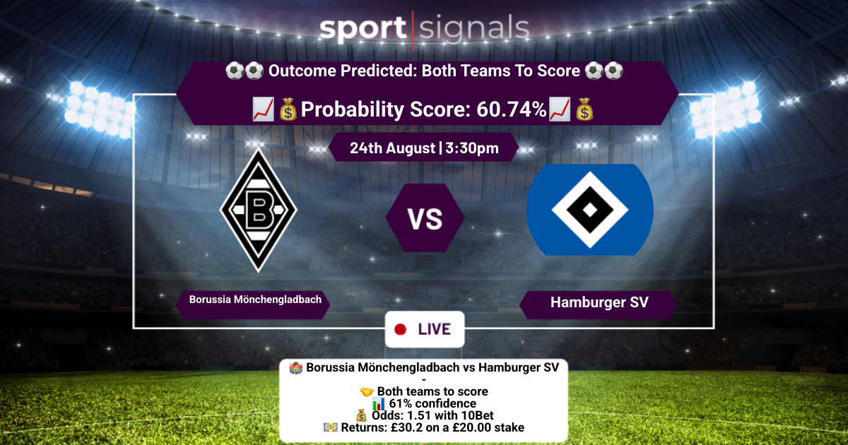 Borussia Mönchengladbach vs Hamburger SV
Both Teams To Score