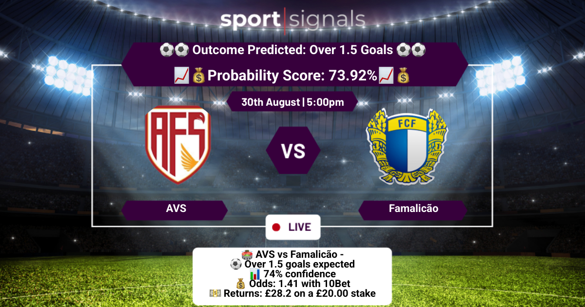 AVS vs Famalicão
Over 1.5 Goals