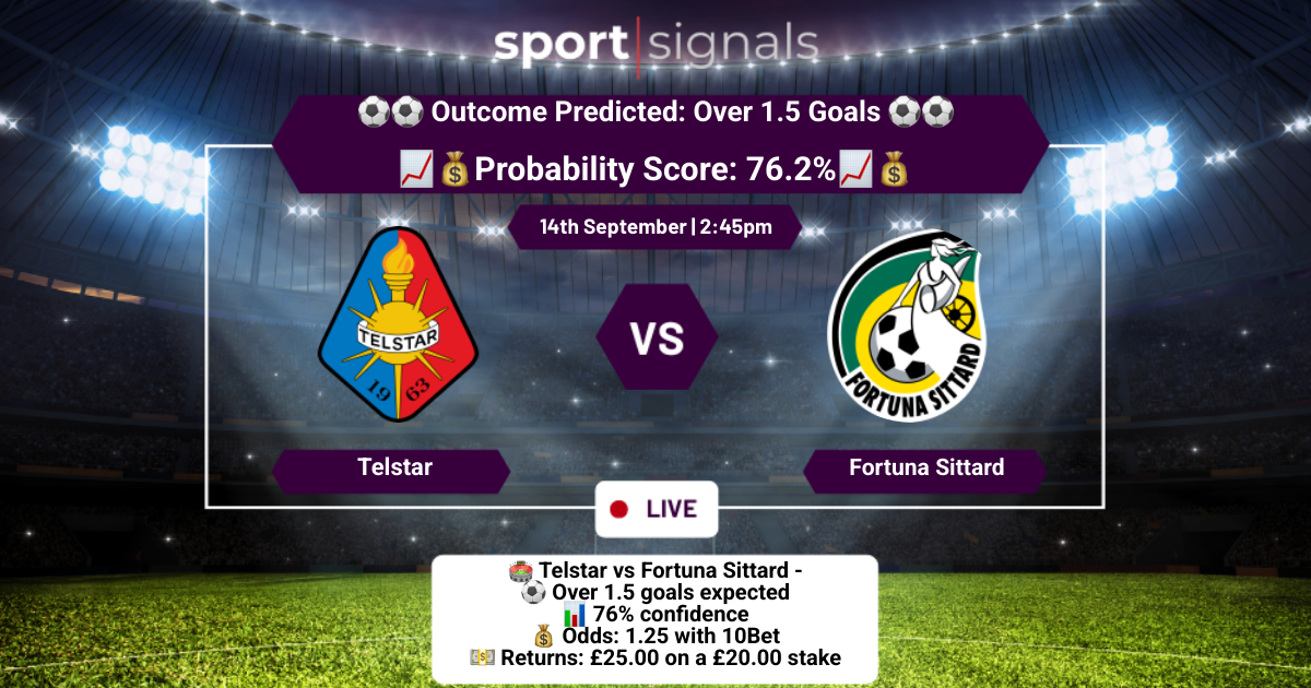 Telstar vs Fortuna Sittard
Over 1.5 Goals