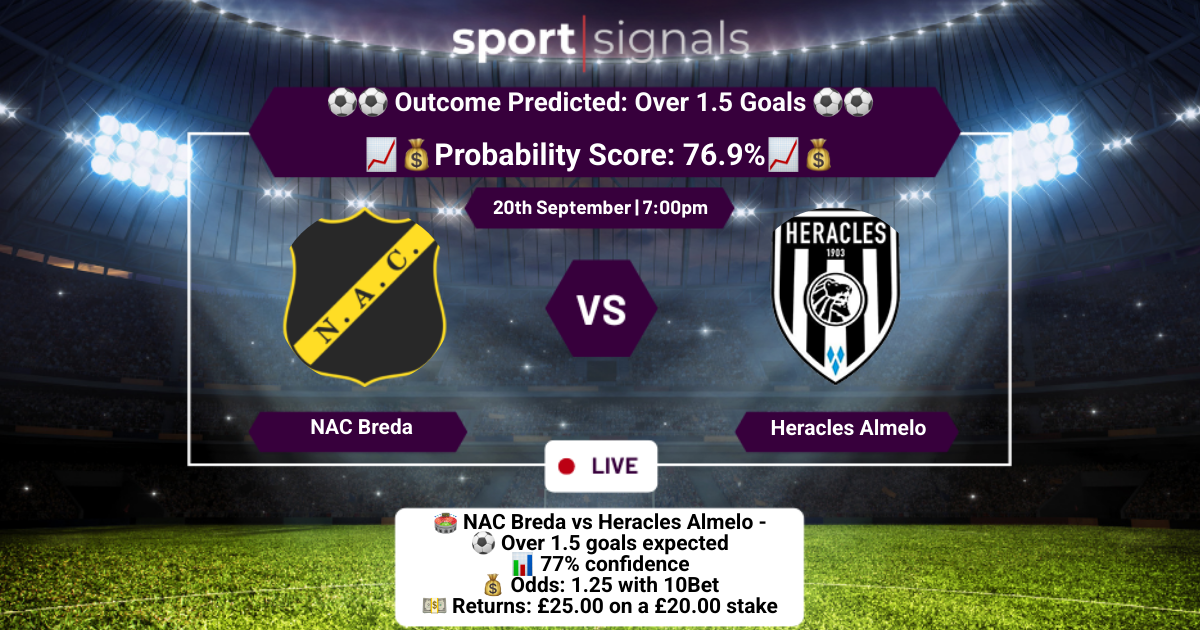 NAC Breda vs Heracles Almelo
Over 1.5 Goals