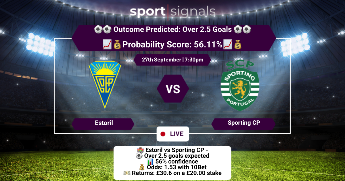 Estoril vs Sporting CP
Over 2.5 Goals