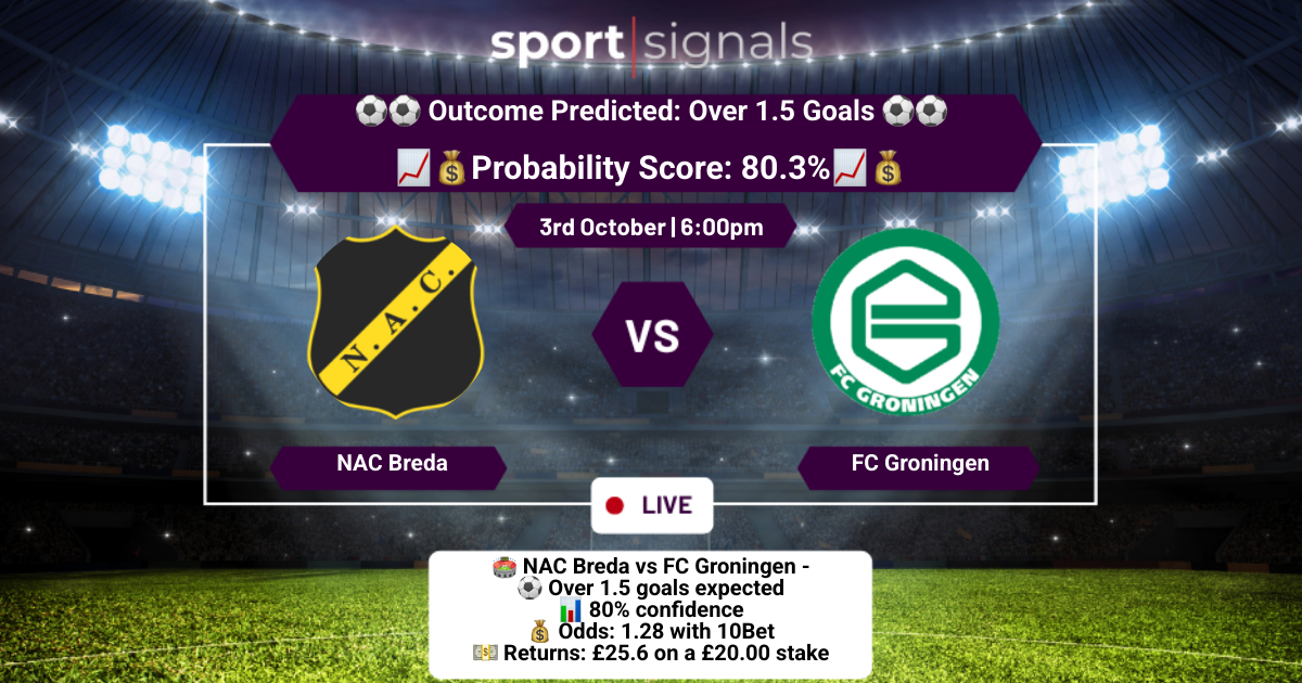 NAC Breda vs FC Groningen
Over 1.5 Goals