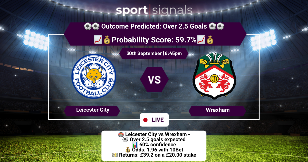 Leicester City vs Wrexham
Over 2.5 Goals