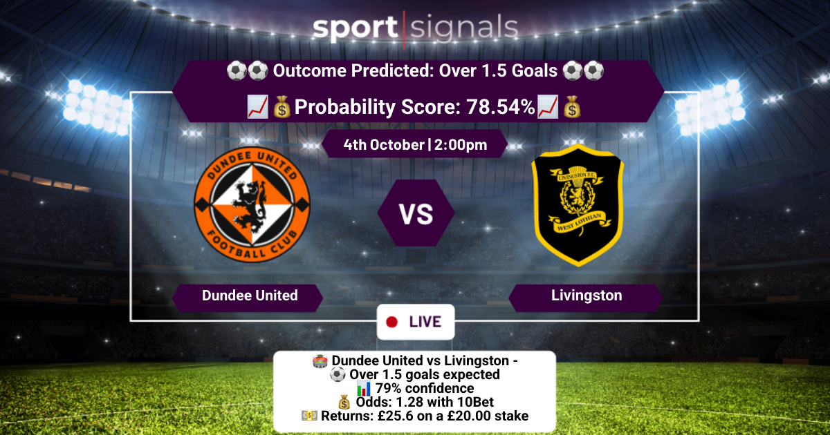 Dundee United vs Livingston
Over 1.5 Goals