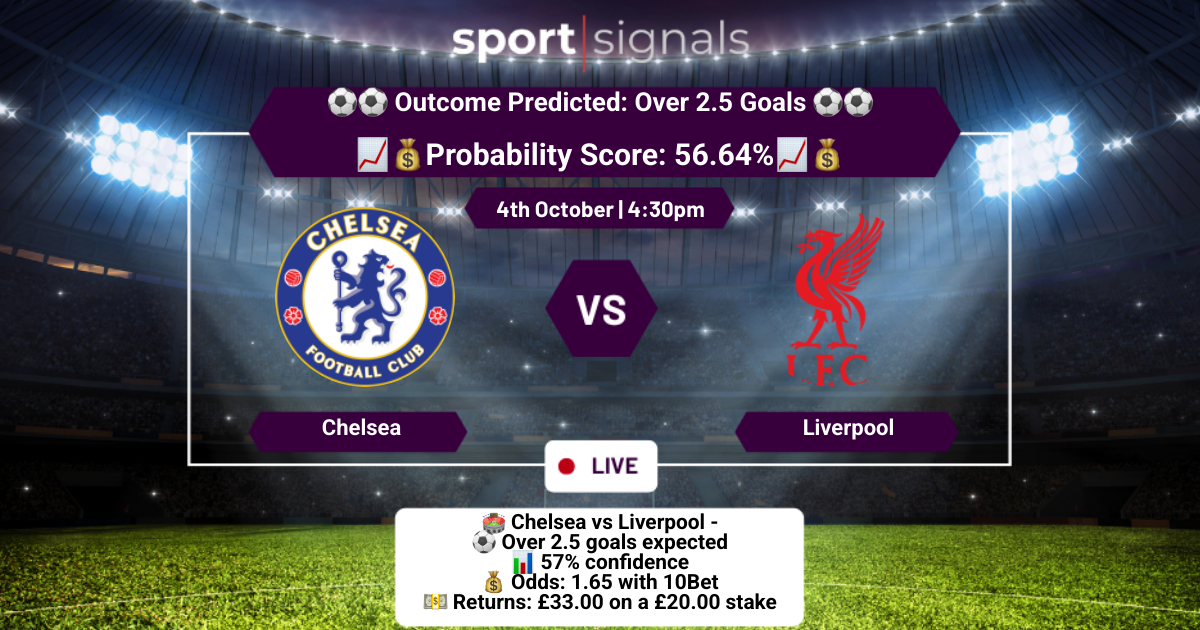 Chelsea vs Liverpool
Over 2.5 Goals