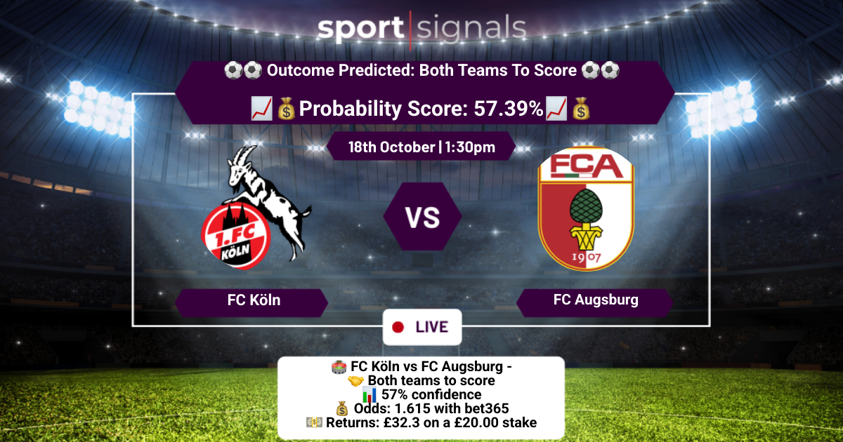 FC Köln vs FC Augsburg
Both Teams To Score