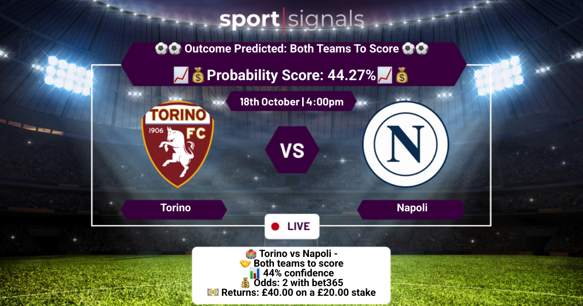 Torino vs Napoli
Both Teams To Score