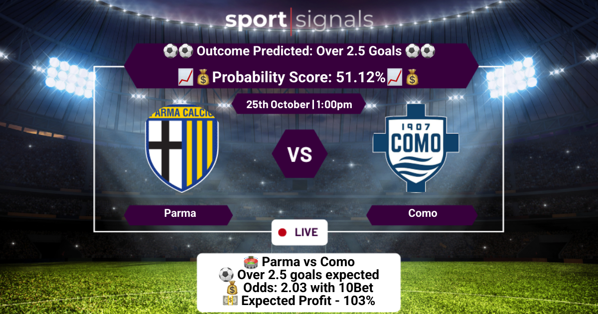 Parma vs Como
Over 2.5 Goals