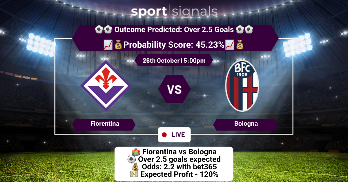 Fiorentina vs Bologna
Over 2.5 Goals