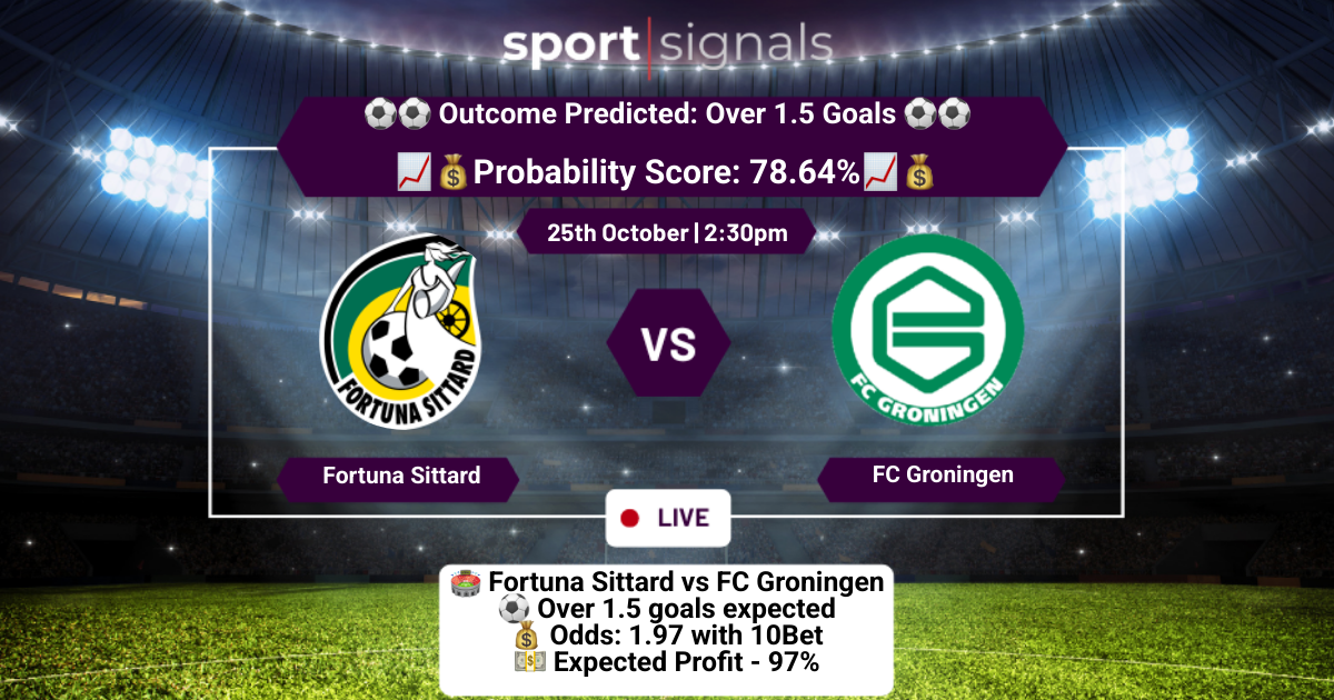 Fortuna Sittard vs FC Groningen
Over 1.5 Goals