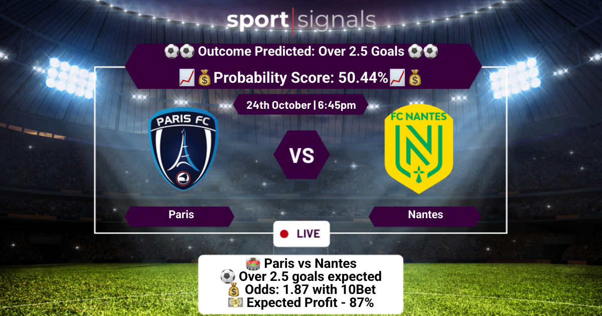 Paris vs Nantes
Over 2.5 Goals