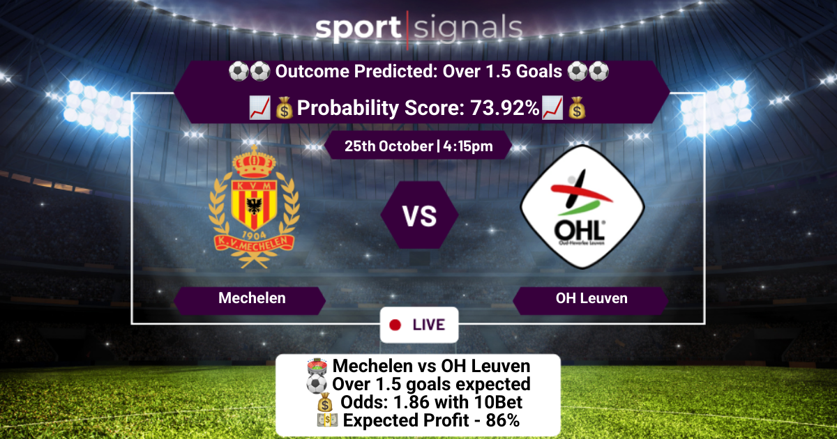 Mechelen vs OH Leuven
Over 1.5 Goals