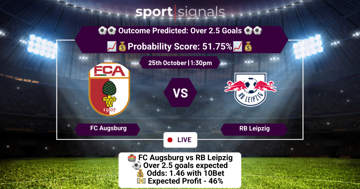 FC Augsburg vs RB Leipzig
Over 2.5 Goals