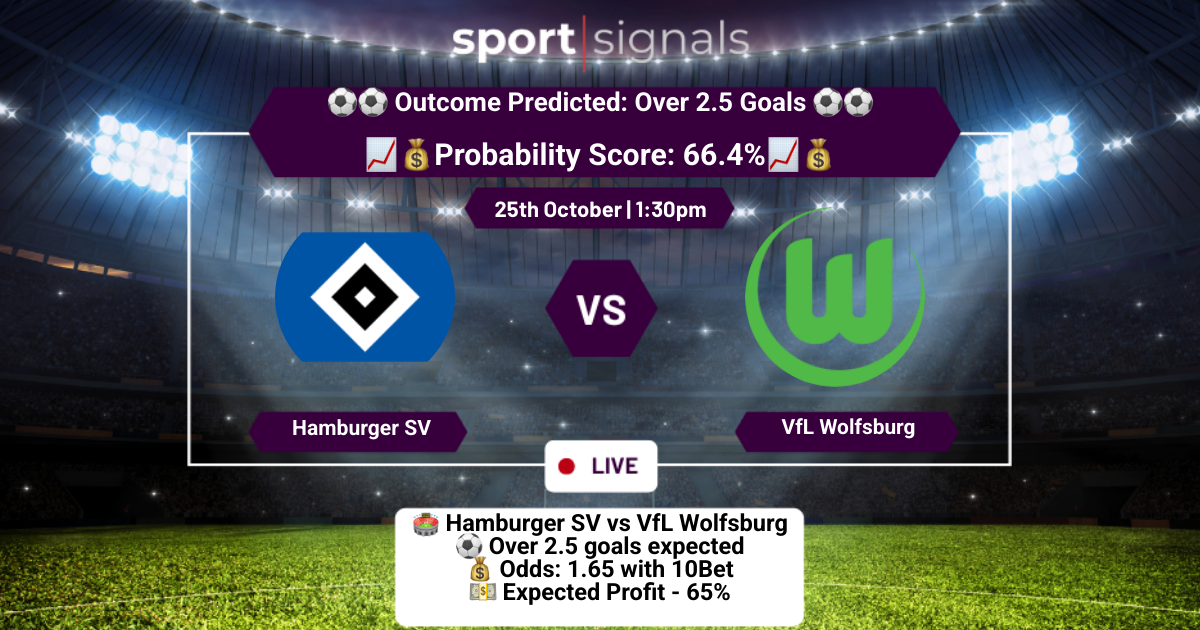 Hamburger SV vs VfL Wolfsburg
Over 2.5 Goals