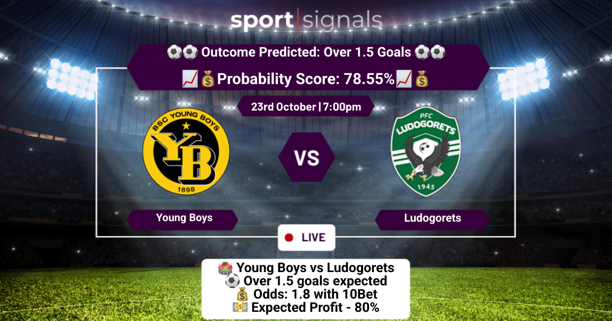 Young Boys vs Ludogorets
Over 1.5 Goals