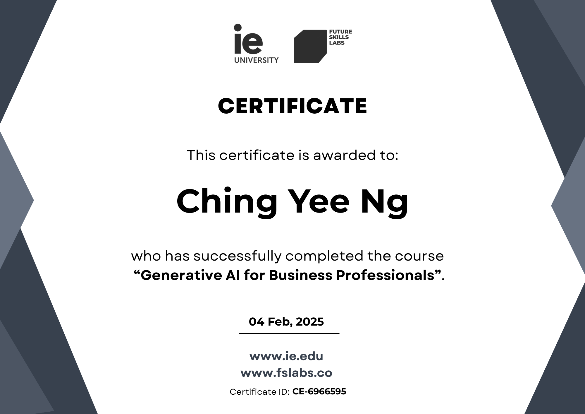 Ching Yee Ng - IE Business School | University of Manchester Senior ...