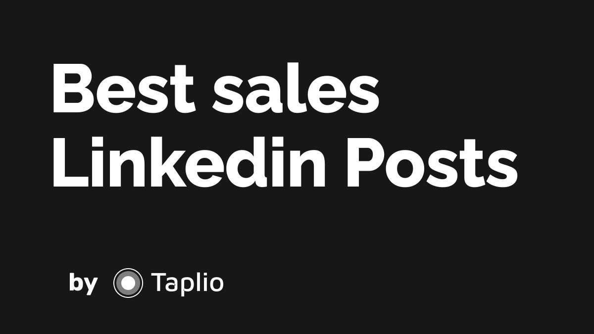 Best Sales Linkedin Posts Best Sales Linkedin Posts