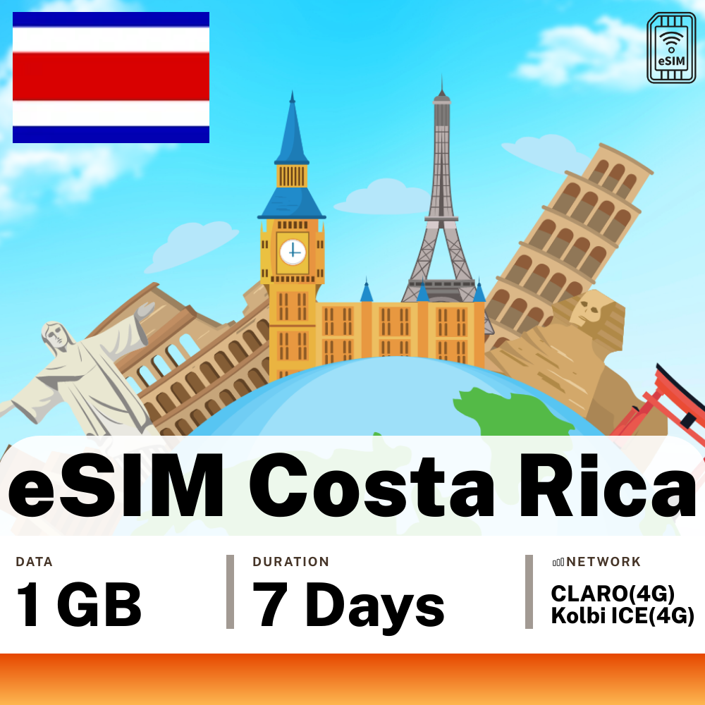 ESIM Costa Rica 1 GB 7 Days From 12 60 esim-costa-rica-1-gb-7-days-from-12-60
