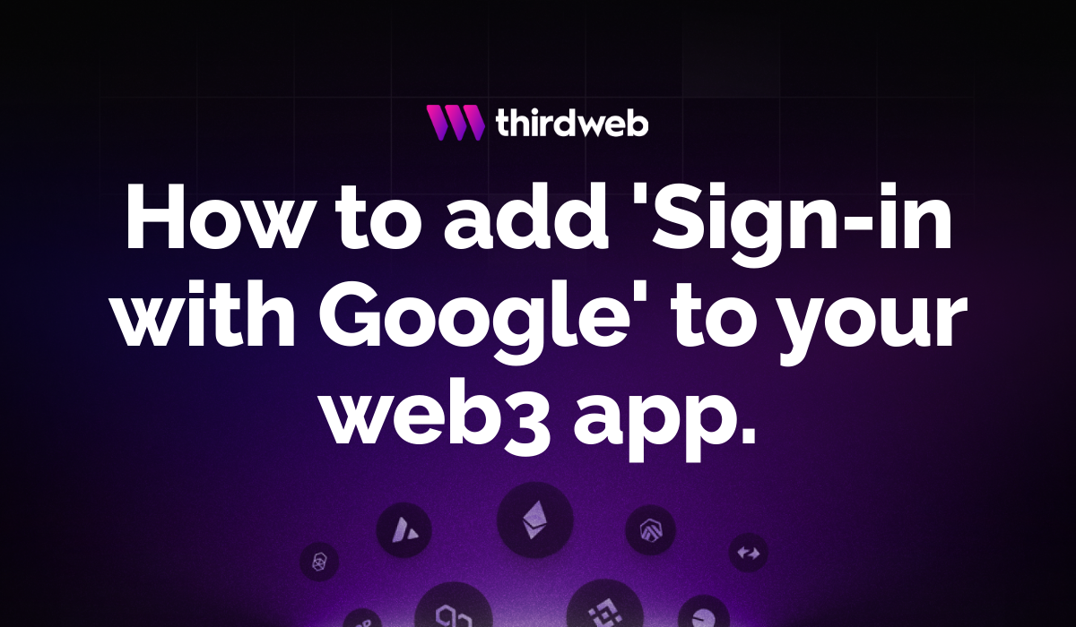 How to add 'Sign-in with Google' to your web3 app.