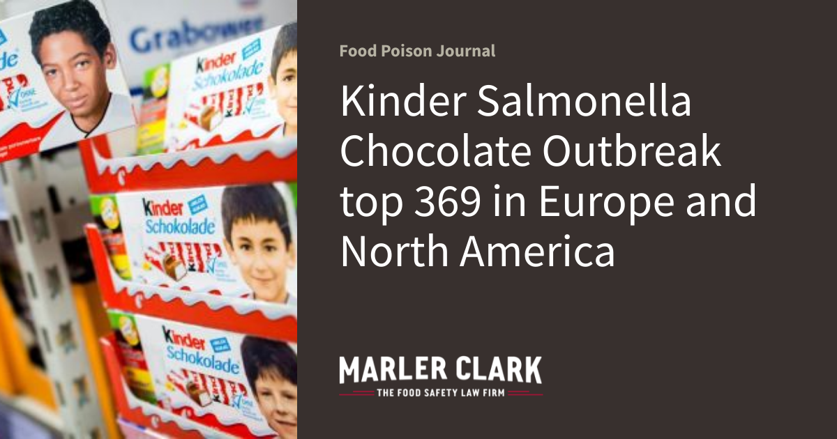 Kinder Salmonella Chocolate Outbreak top 369 in Europe and North
