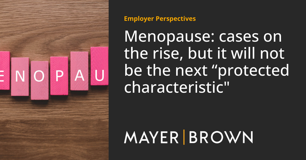 Menopause cases on the rise, but it will not be the next “protected