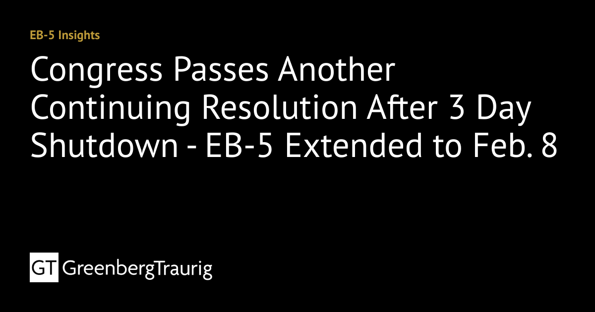 Continuing Resolution January Congress Passes Another Continuing Resolution After 3 Day Shutdown - EB ...