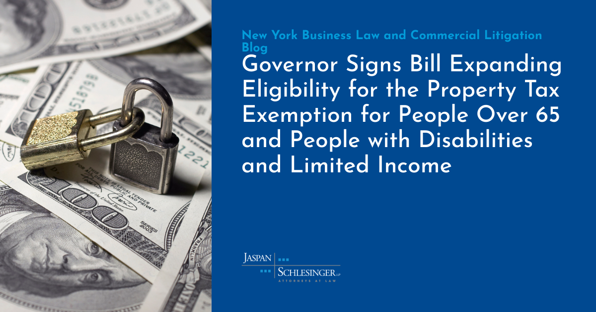Governor Signs Bill Expanding Eligibility for the Property Tax 