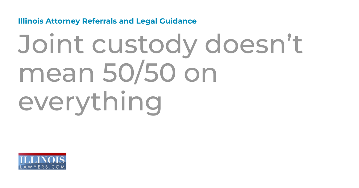 What does joint custody mean in Illinois?
