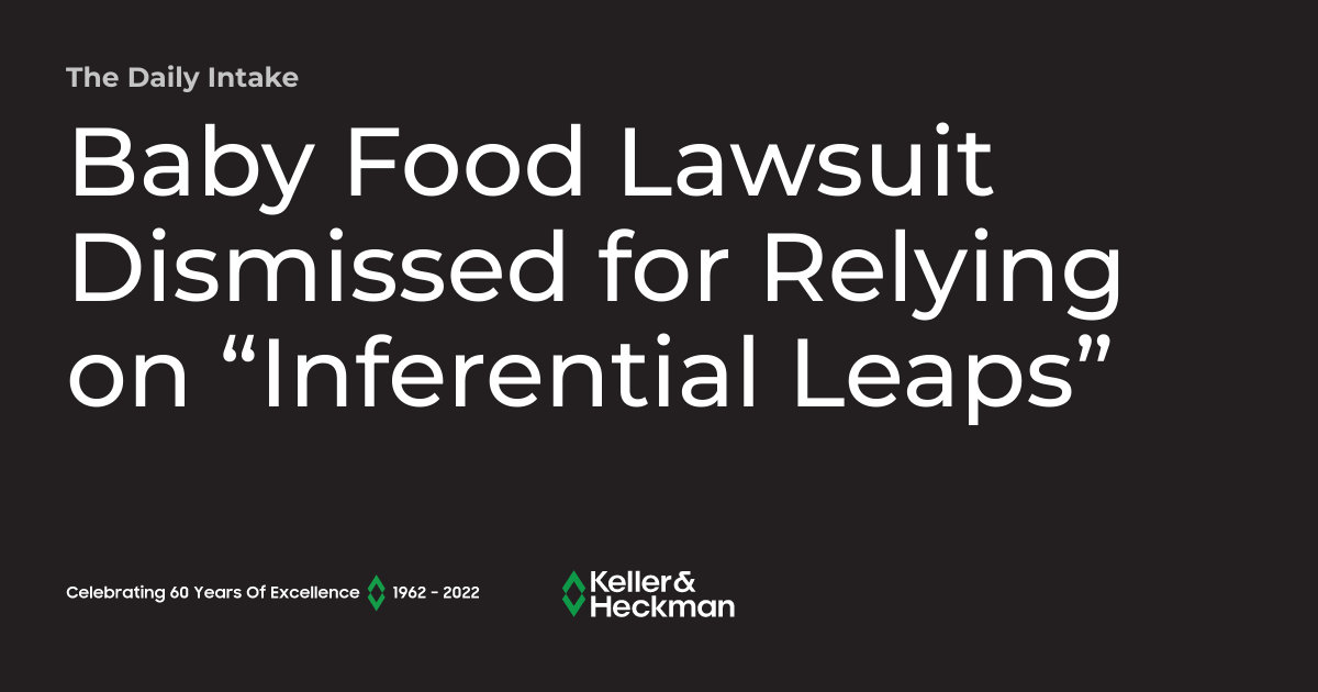 Baby Food Lawsuit Dismissed for Relying on “Inferential Leaps” The